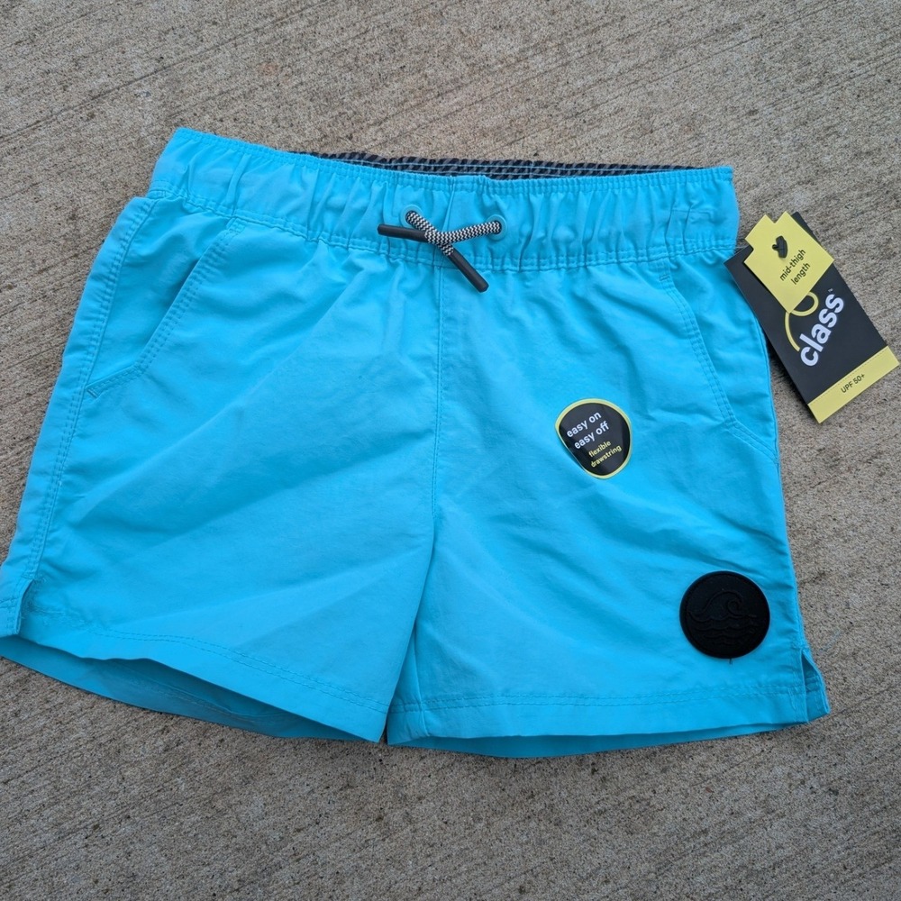 Art‎ Class Swim Trunks Kids XS 4/5 Blue NWT UPF 50+ Mid-Thigh Drawstring Shorts